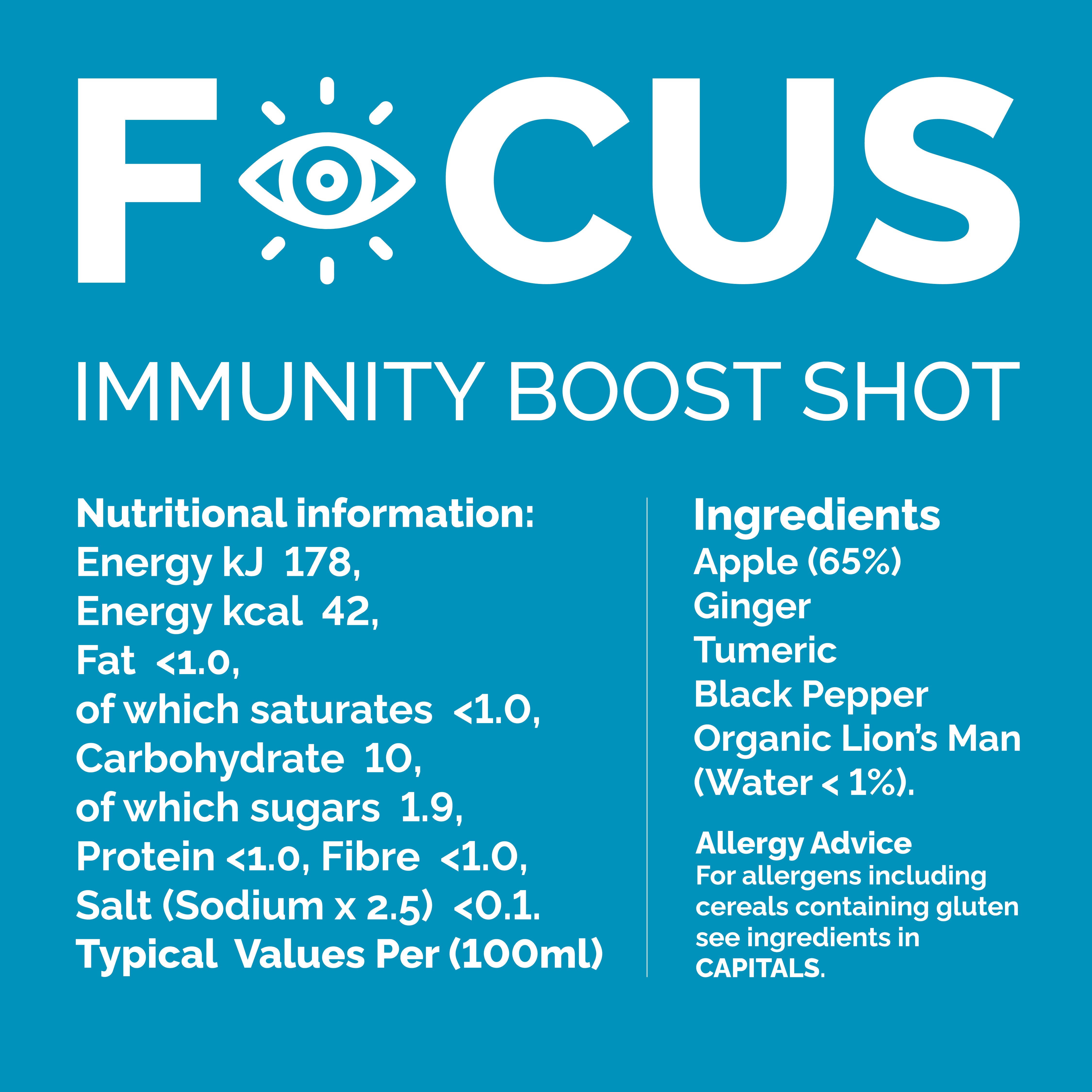 Energizing Lions Mane, Ginger & Turmeric Juice Shots