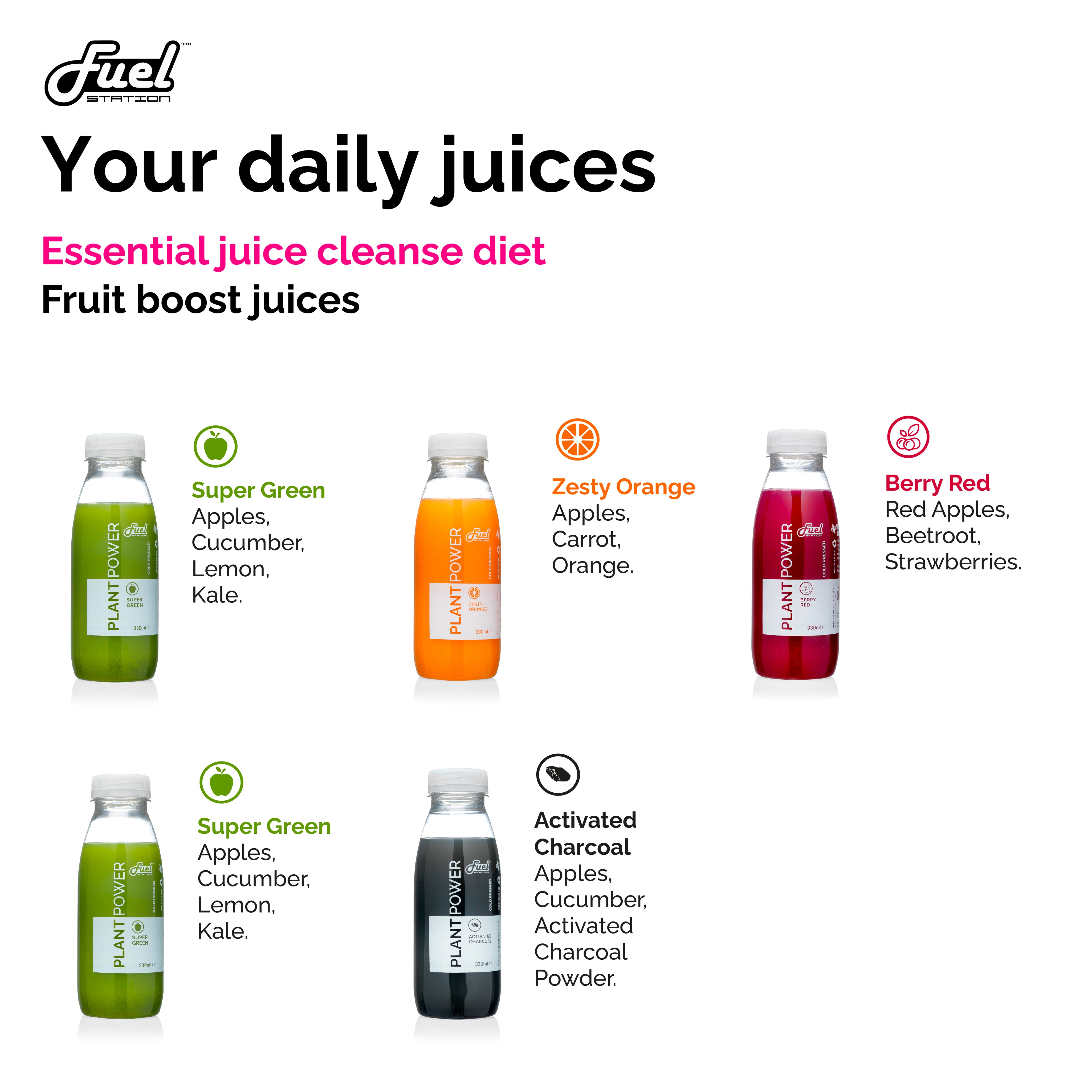 3 Day Essential Fruit Boost Juice Cleanse Diet